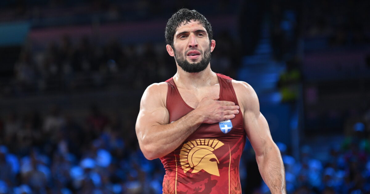 Dauren Kurugliev: The awarding of the gold medal and the recoil of the National Anthem in the European Wrestling Championships