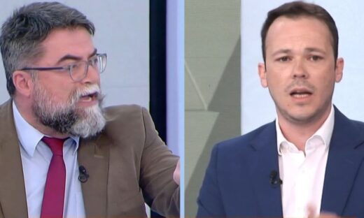 Ο βουλευτής της ΝΔ Βασίλης Οικονόμου και ο βουλευτής του ΣΥΡΙΖΑ Μίλτος Ζαμπάρας