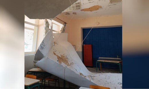 Κατάρρευση οροφής σε σχολείο στα Φιλιατρά