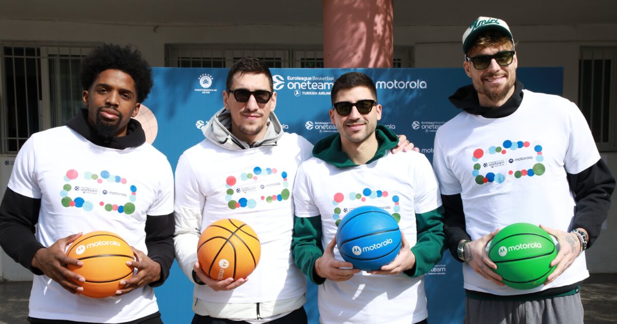 Panathinaikos and Olympiacos players were found at the 57th Athens Elementary School on the initiative of Euroleague