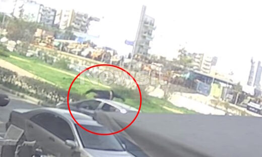 Η στιγμή της παράσυρσης πεζού στην Θεσσαλονίκη
