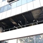 Tα γραφεία της Hellenic Train μετά την έκρηξη της βόμβας