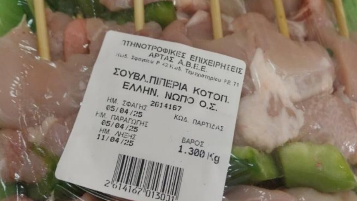 Ανακαλείται σουβλάκι κοτόπουλο με πιπεριά