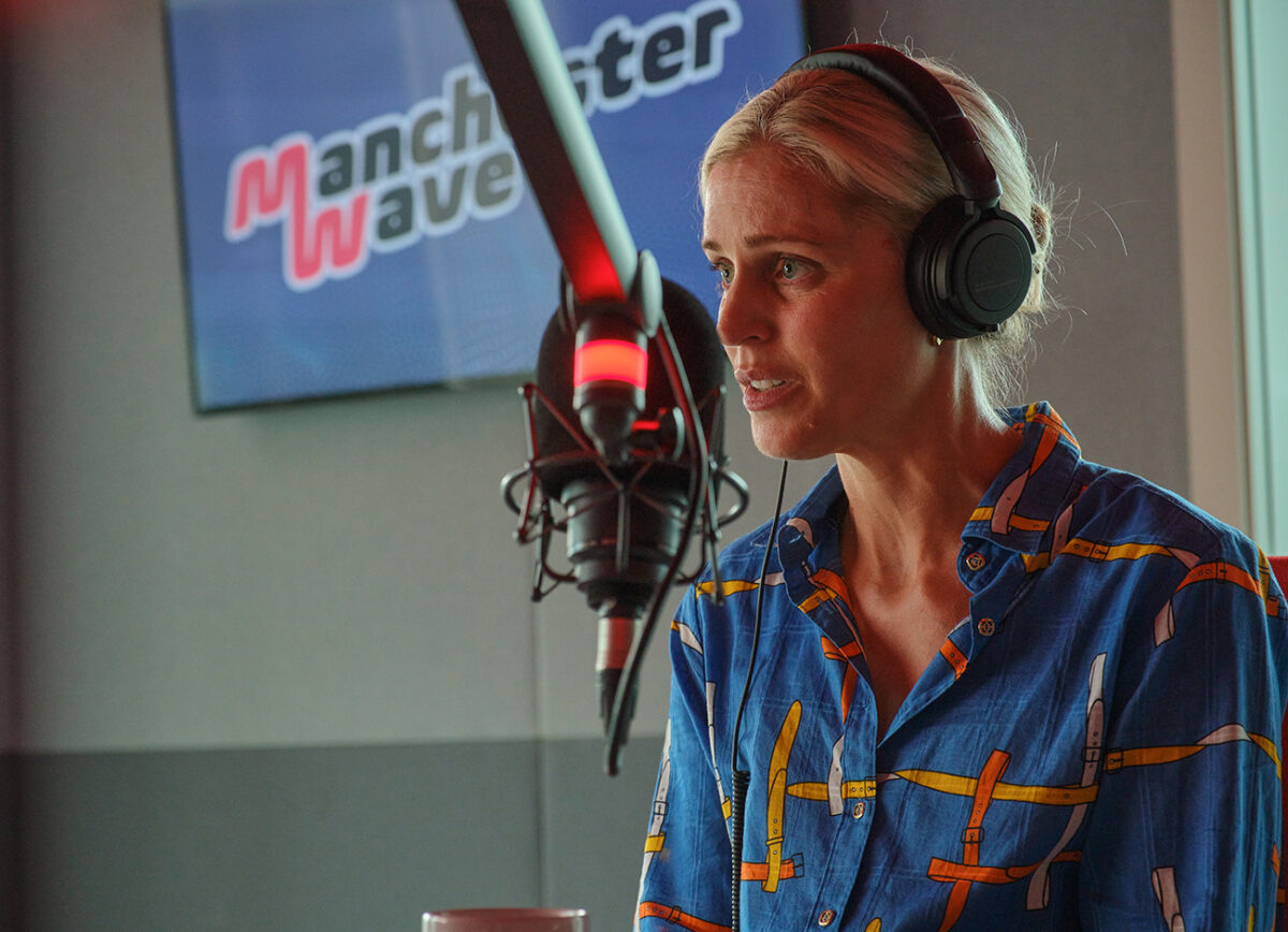 Playdate/Season 1. Denise Gough as Elisa Blix in Playdate. Cr. Matt Squire/Disney+ © 2023.