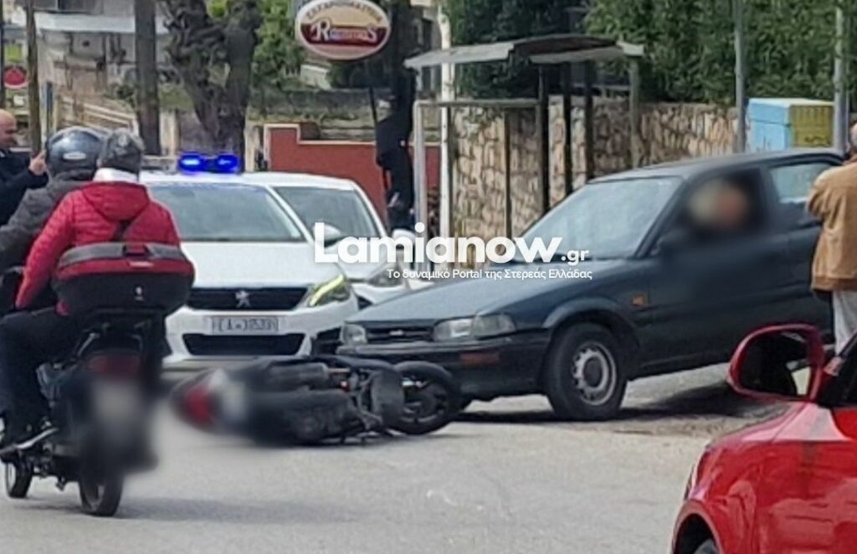 Το σημείο που έγινε το τροχαίο ατύχημα στη Λαμία