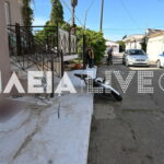 Ένα μηχανάκι πεσμένο στον δρόμο