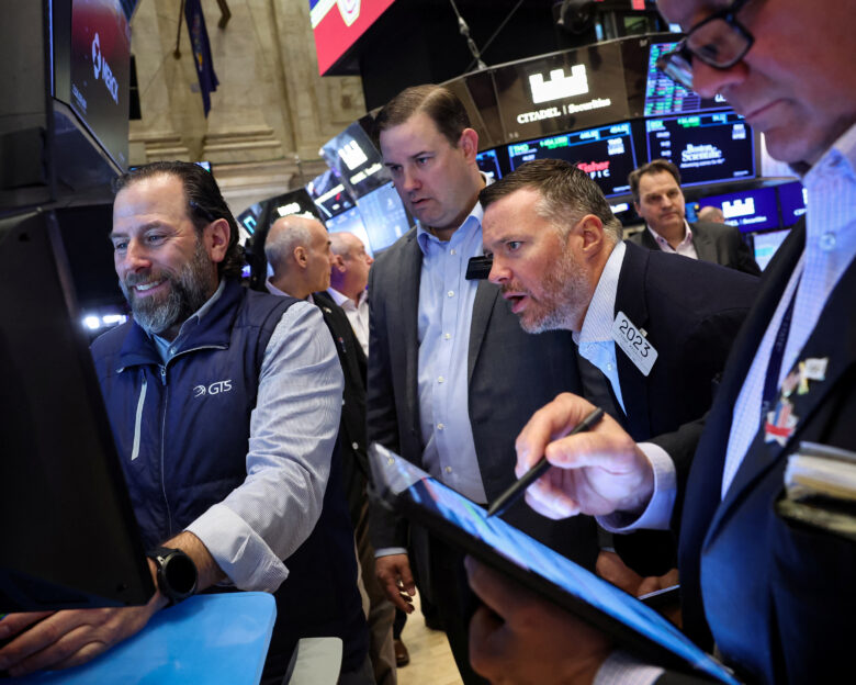 Traders στο χρηματιστήριο της Νέας Υόρκης