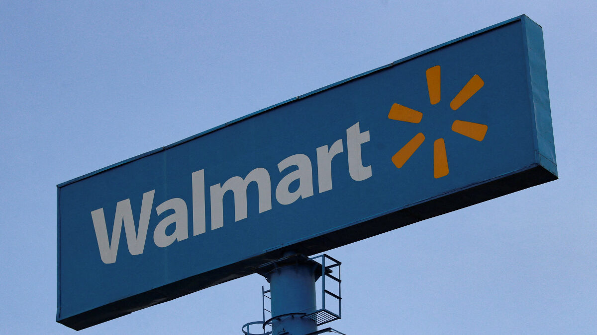 The logo of Walmart is pictured in Mexico City