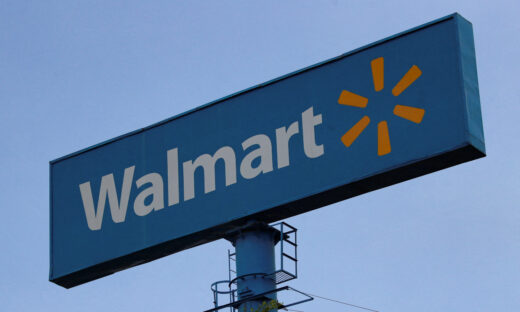 The logo of Walmart is pictured in Mexico City