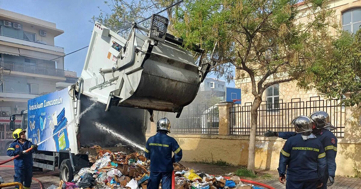 Chania: Warfare caught fire in the middle of the road – there were no injuries
