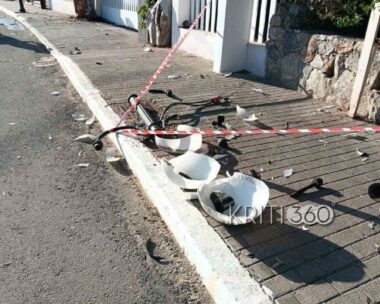 Το σημείο του τροχαίου στσ Χανιά