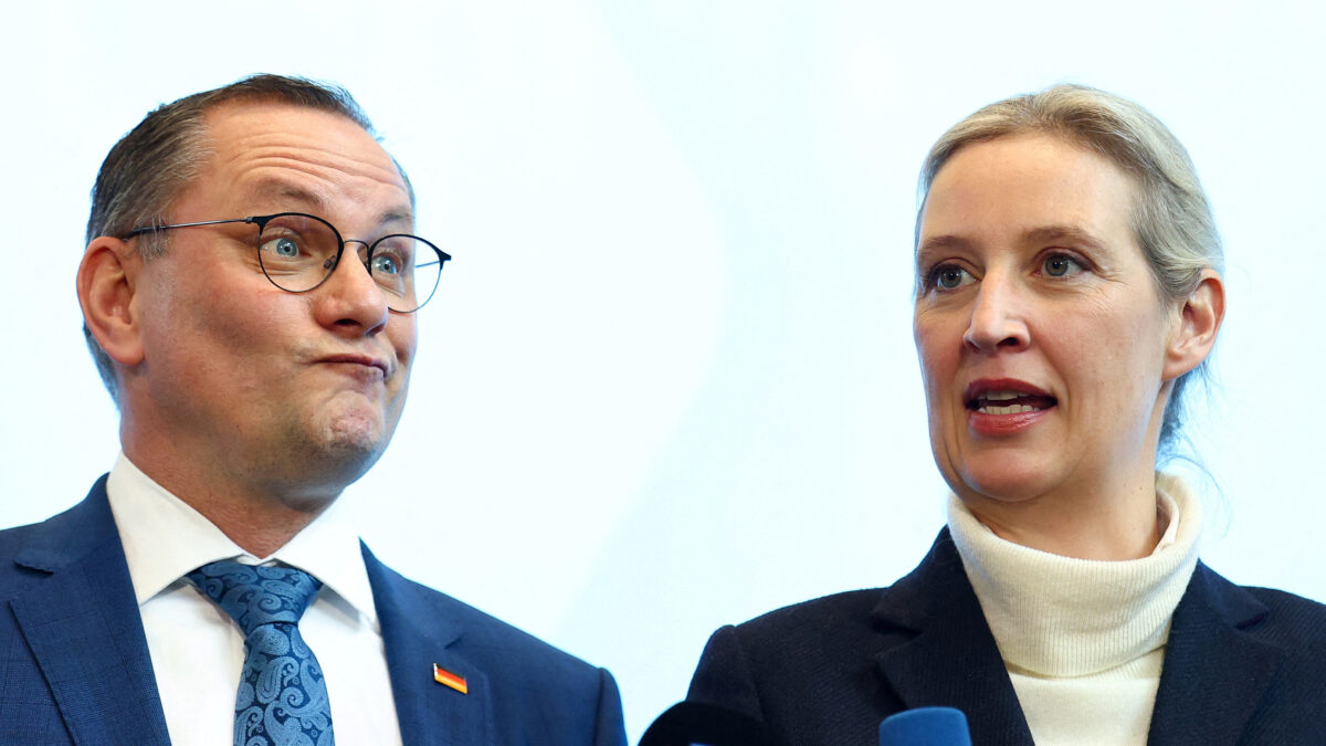 Οι ηγέτες του AfD Alice Weidel και Tino Chrupalla