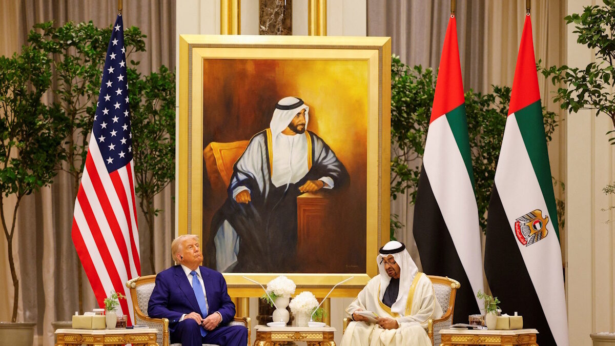 U.S. President Donald Trump meets United Arab Emirates President Sheikh Mohamed bin Zayed Al Nahyan