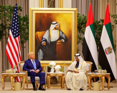 U.S. President Donald Trump meets United Arab Emirates President Sheikh Mohamed bin Zayed Al Nahyan