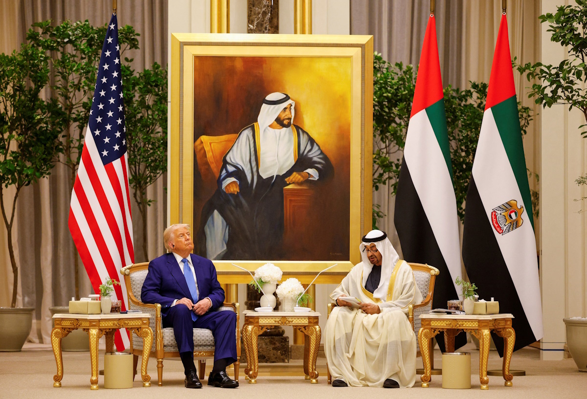 U.S. President Donald Trump meets United Arab Emirates President Sheikh Mohamed bin Zayed Al Nahyan