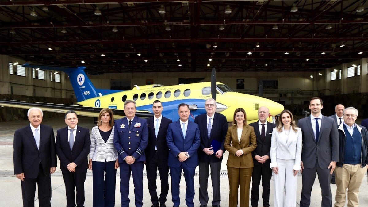 Η εκδήλωση παραλαβής του αεροσκάφους του ΕΚΑΒ