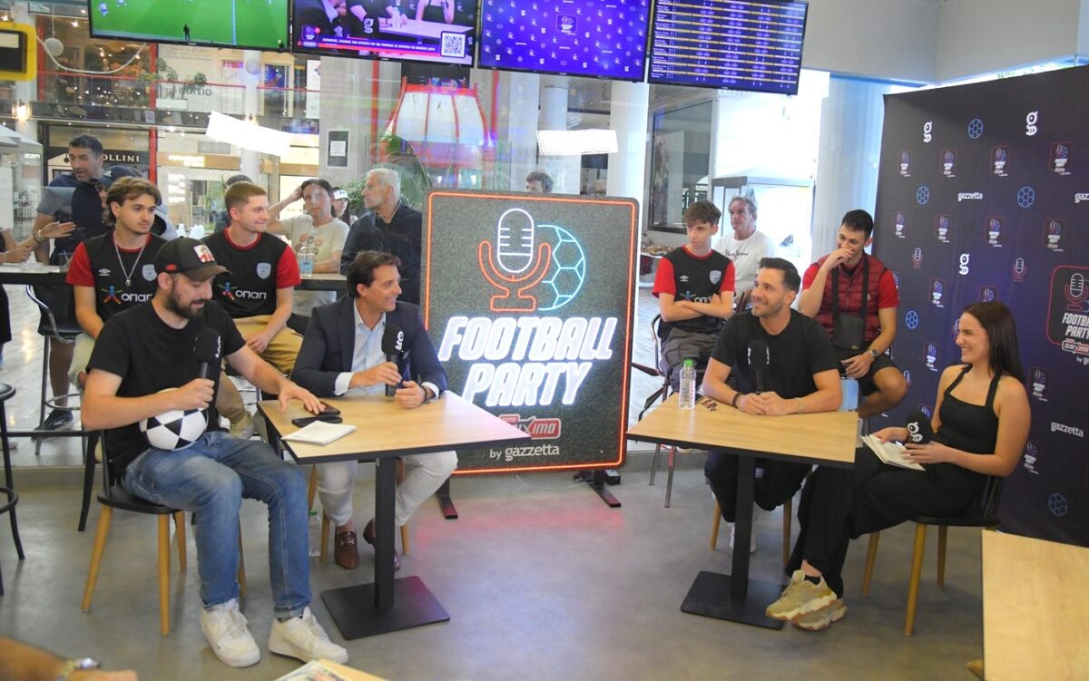 Χάρης Κοπιτσής και Γιώργος Λιβάνης στο pre-game show του Πάμε Στοίχημα Football Party by Gazzetta