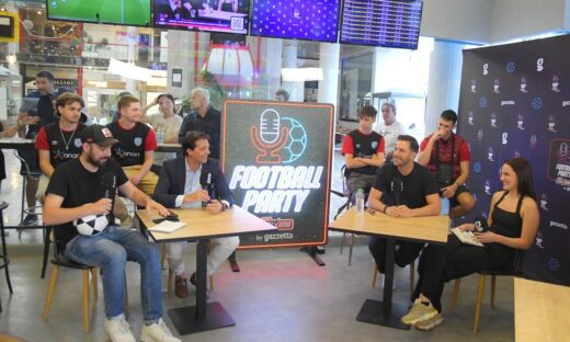 Χάρης Κοπιτσής και Γιώργος Λιβάνης στο pre-game show του Πάμε Στοίχημα Football Party by Gazzetta