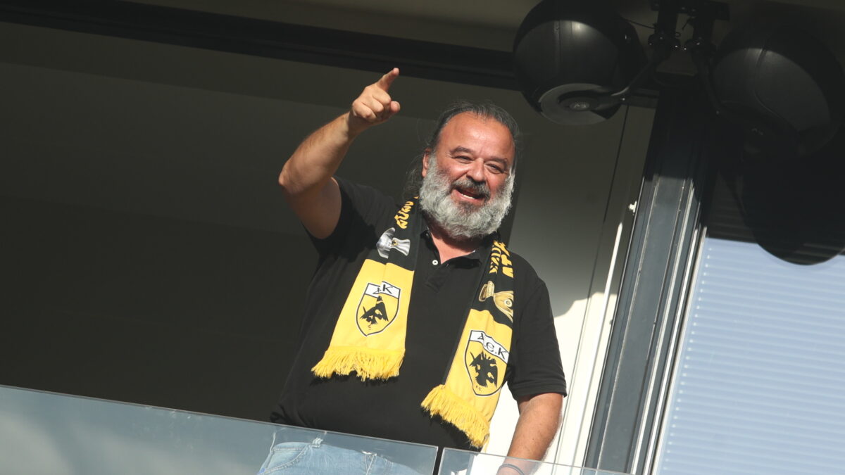 Ο Μάριος Ηλιόπουλος στη σουίτα του στην «OPAP Arena» ΣΩΤΗΡΗΣ ΔΗΜΗΤΡΟΠΟΥΛΟΣ