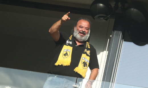 Ο Μάριος Ηλιόπουλος στη σουίτα του στην «OPAP Arena» ΣΩΤΗΡΗΣ ΔΗΜΗΤΡΟΠΟΥΛΟΣ