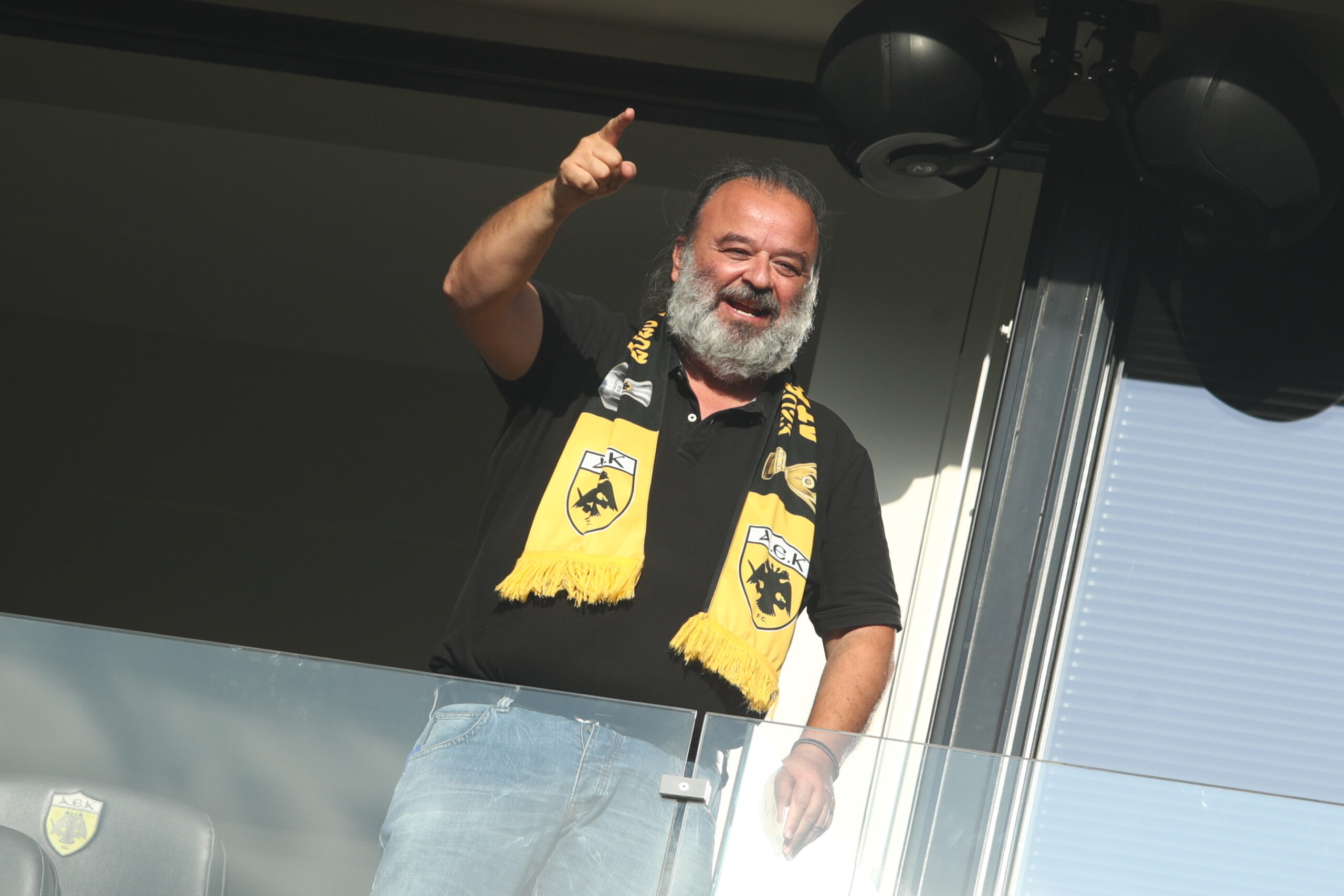 Ο Μάριος Ηλιόπουλος στη σουίτα του στην «OPAP Arena» ΣΩΤΗΡΗΣ ΔΗΜΗΤΡΟΠΟΥΛΟΣ
