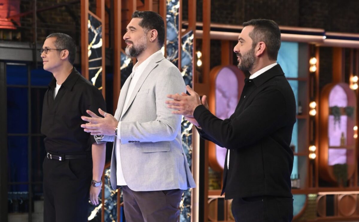 Οι τρεις κριτές του MasterChef, Σωτήρης Κοντιζάς, Πάνος Ιωαννίδης και Λεωνίδας Κουτσόπουλος
