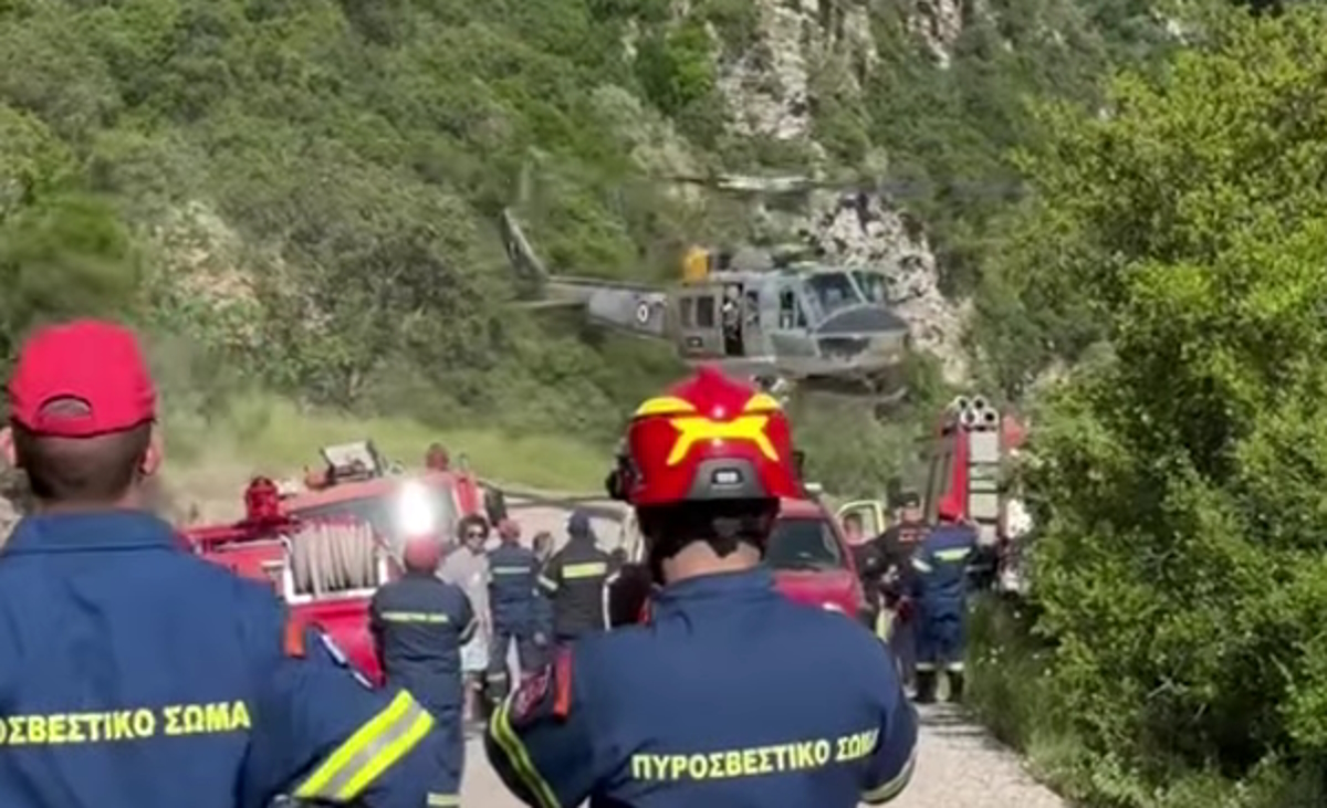 Αεροδιακομιδή του παιδιού από τον ποταμό Νέδα