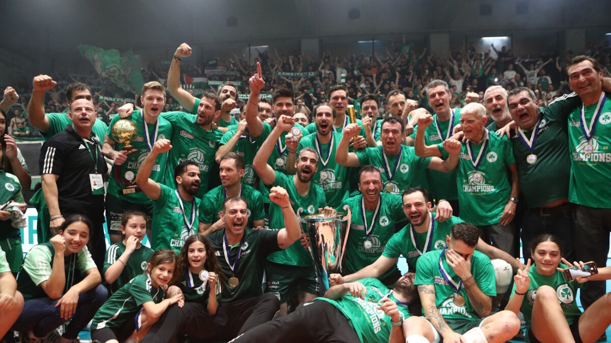 Η απονομή του τροπαίου στον πρωταθλητή, Παναθηναϊκό