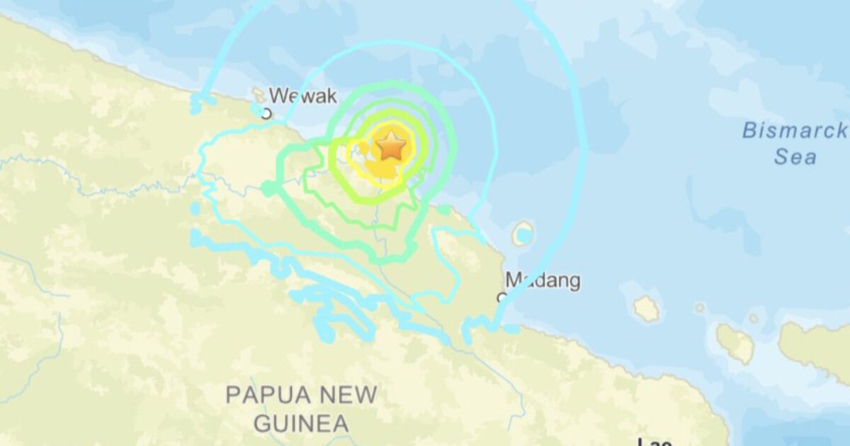 6.4 Richter earthquake in Papua New Guinea in the “Ring of Fire” of the Pacific Ocean