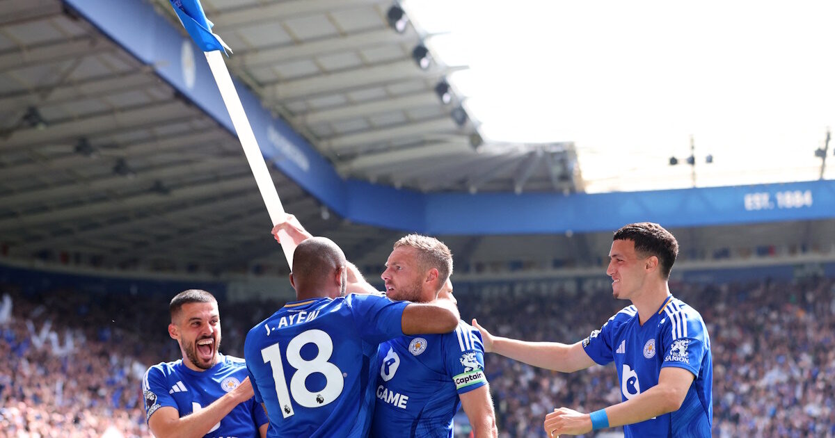 Jamie Vardy scored 200 goals in 500 games with Leicester, in his last match at the “foxes” home game