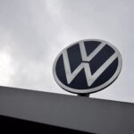 A VW logo is pictured on a day of an announcement of Volkswagen AG job cuts