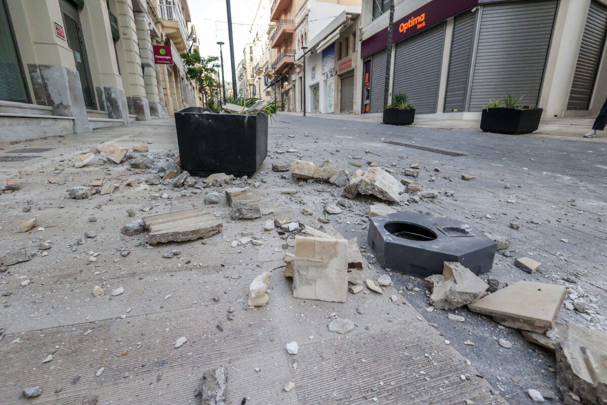 Φωτογραφία με τις καταστροφές που προκάλεσε η ισχυρή δόνηση
