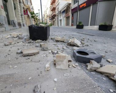 Φωτογραφία με τις καταστροφές που προκάλεσε η ισχυρή δόνηση