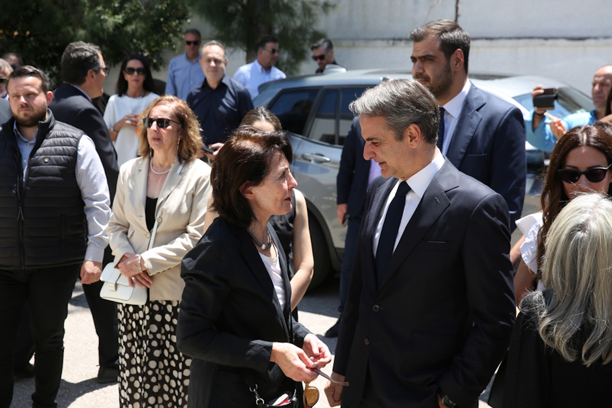 Η Μαρία Δαμανάκη με τον Κυριάκο Μητσοτάκη