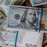 dollar, euro and Ukrainian hryvnia banknotes