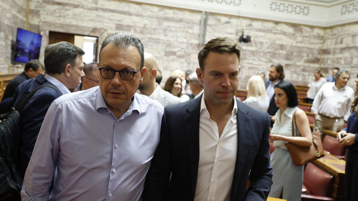 Ο Στέφανος Κασσελάκης με τον Σωκράτη Φάμελλο
