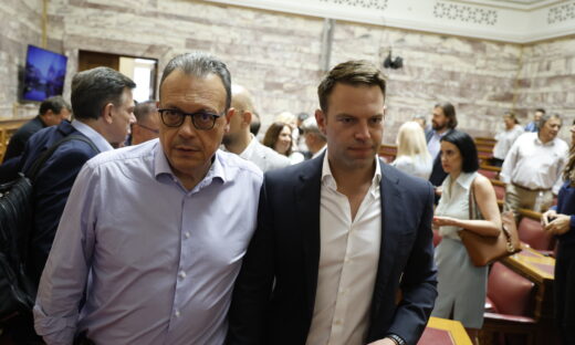 Ο Στέφανος Κασσελάκης με τον Σωκράτη Φάμελλο