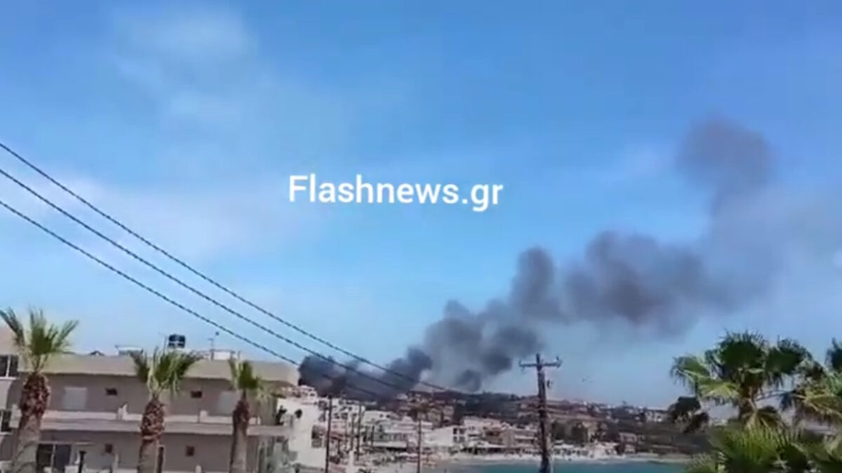 Μαύροι καπνοί από ξενοδοχείο όπου ξέσπασε φωτιά