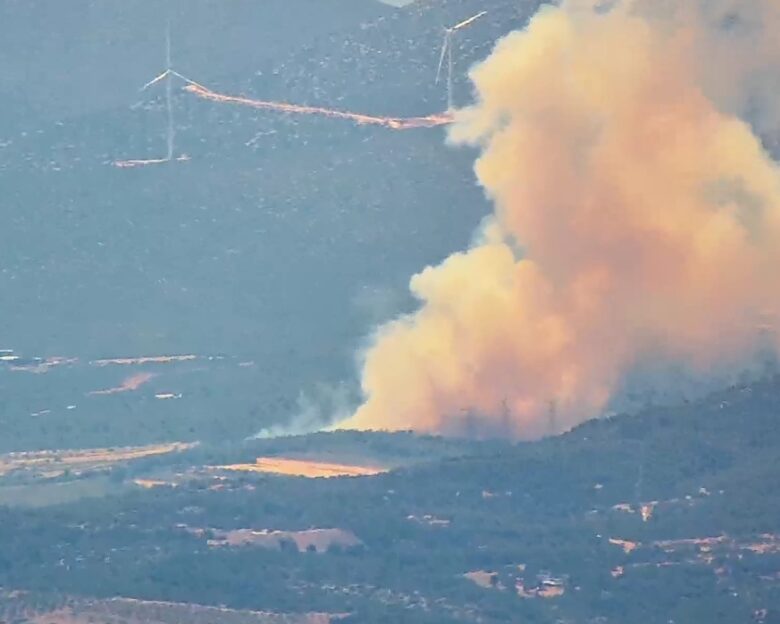 Φωτιά στη Ριτσώνα: Σηκώθηκαν ελικόπτερα και αεροσκάφη