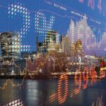 Stock market data growth chart graph investment finance analysis fintech financial district