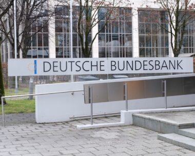 Deutsche Bundesbank (German Central Bank) logo sign regional branch in Munich Germany