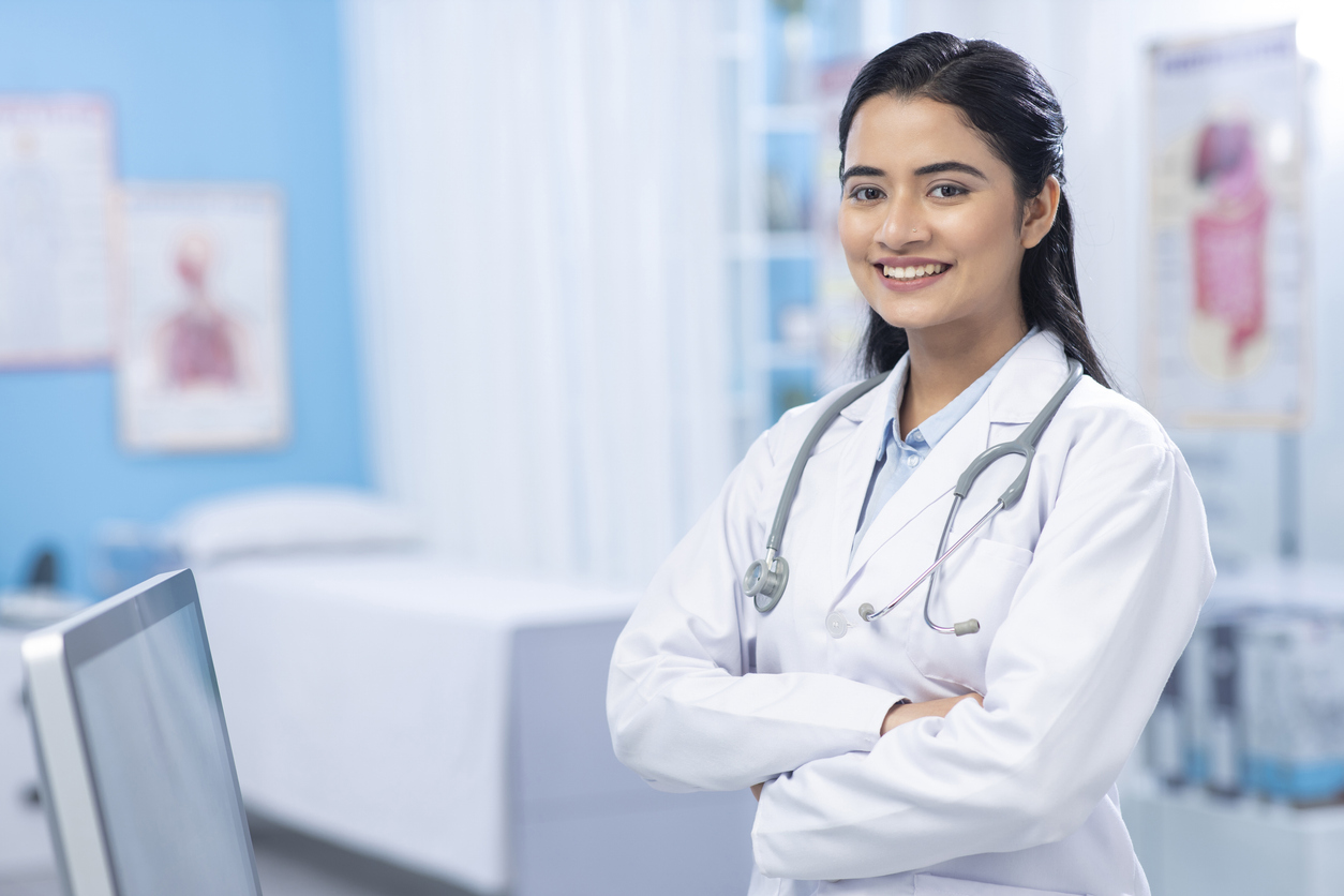 Indian, Doctor, Young woman, doctor clinic, Female Doctor