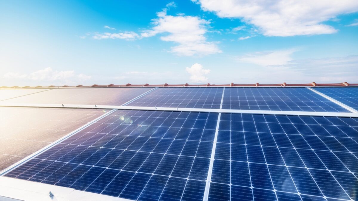Solar panels cell, clean power energy and self-consumption concept