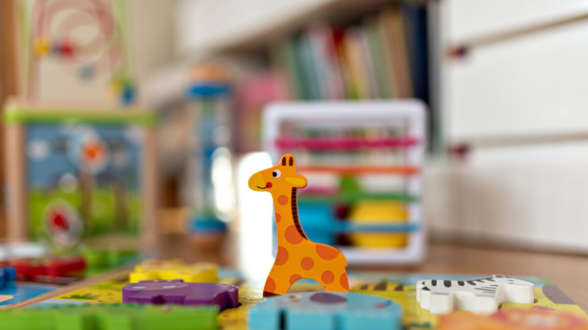 Babies toys in a room