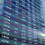 Financial securities market data trend chart