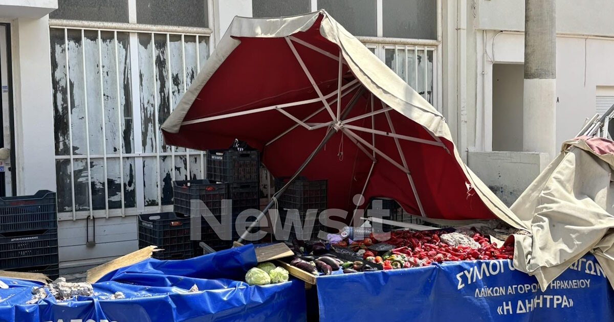 Heraklion: Balcony fell on a folk bench in Kaminia
