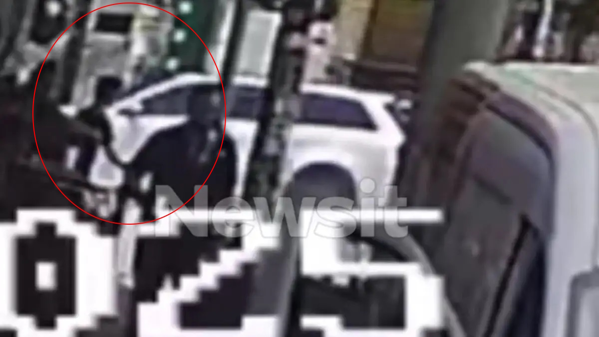 Η στιγμή του τροχαίου με εγκατάλειψη στα Καμίνια