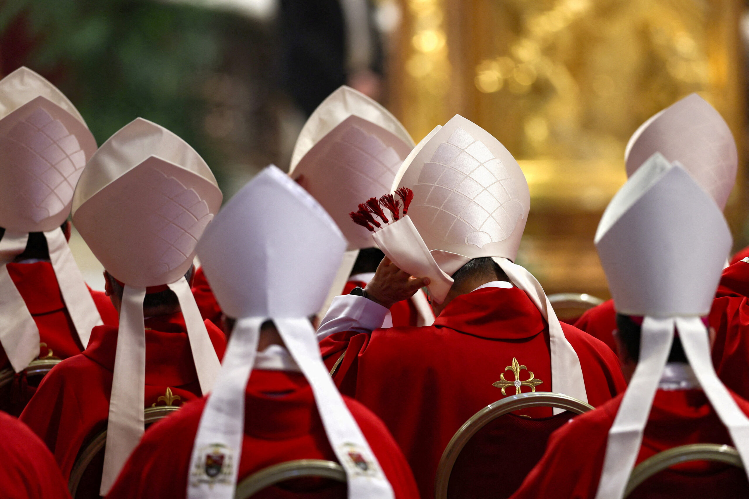 FILE PHOTO: Mass to mourn Pope Francis held at St. Peter’s, at the Vatican