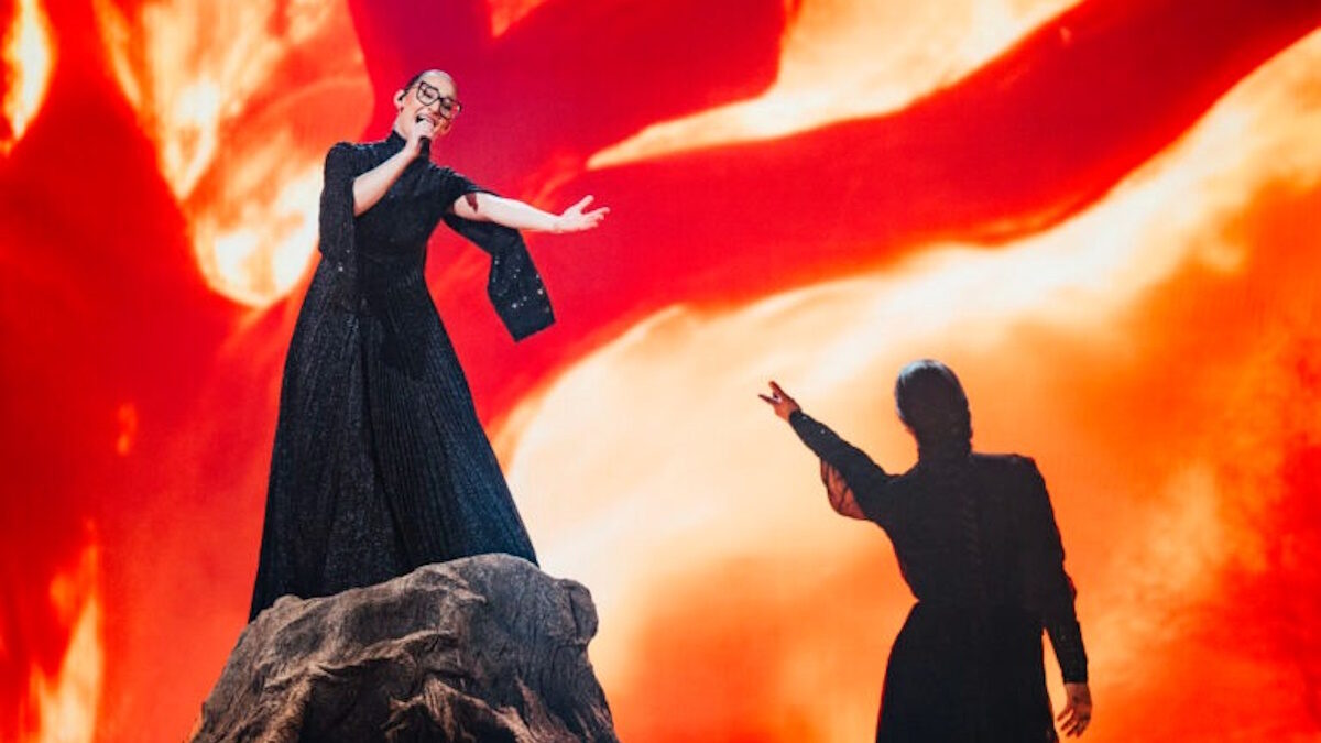H Klavdia στην πρώτη πρόβα στη σκηνή της Eurovision