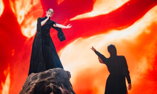 H Klavdia στην πρώτη πρόβα στη σκηνή της Eurovision